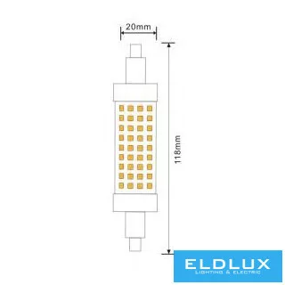 Żarówka LED UNIVERSO R7S 12 W 1320 lm 3000 K CRI≥80 Ø28x118 mm