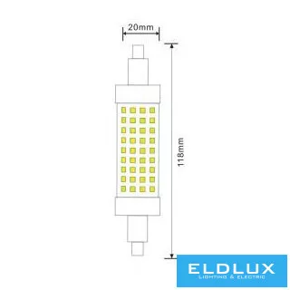 Żarówka LED UNIVERSO R7S 12 W 1320 lm 6500 K CRI≥80 Ø28x118 mm
