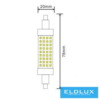 Żarówka LED UNIVERSO R7S 8W 880lm 6500K CRI≥80 Ø20x78mm