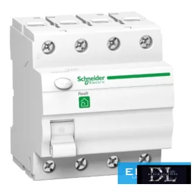   Wyłącznik automatyczny Schneider (przekaźnik Fi) analogowy 4P 63A 30mA AC typ 6kA Resi9 R