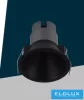 UNIVERSO Wpuszczana lampa punktowa do serii TSD, wymienna ramka IP20 Czarna
