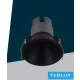 UNIVERSO Wpuszczana lampa punktowa do serii TSD, wymienna ramka IP20 Czarna