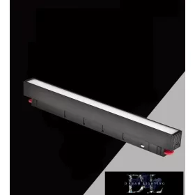   UNIVERSO Magnetyczna lampa liniowa do montażu na szynie DC:48V 14W 1050LM 3000K RA90 IP20 300x45x24mm Czarna