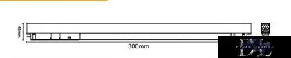 UNIVERSO Magnetyczna lampa liniowa do montażu na szynie DC:48V 14W 1050LM 3000K RA90 IP20 300x45x24mm Czarna