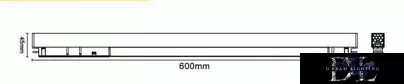 UNIVERSO Magnetyczna lampa liniowa do montażu na szynie DC: 48 V 24 W 1800 LM 4000 K RA90 IP20 600 x 45 x 24 mm Czarna