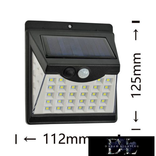 UNIVERSO Lampa solarna-PIR 3,7 V-1200 mAH 5,5 V-0,55 W 120 lm IP65 czarna