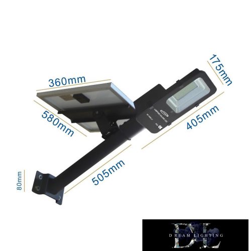 Reflektor solarny UNIVERSO 3,2 V-30 AH 2000 lm 6500 k-7000 k IP65 czarny 910 x 580 x 175 mm