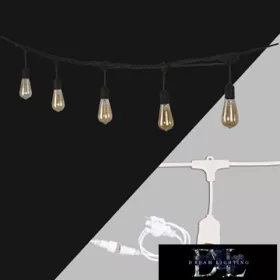   UNIVERSO Łańcuch świetlny 2x0,75㎟ 11M 10xE27 Maksymalne przedłużenie: 80 m/600 W IP44 Biały