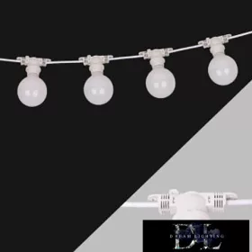   UNIVERSO Łańcuch świetlny 2x0,75㎟ 11M 10xE27 Maksymalne przedłużenie: 80 m/600 W IP44 Biały