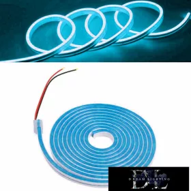   Taśma LED UNIVERSO Neon 12 V 2835-120D-8w/M Jasnoniebieska IP65 5 m