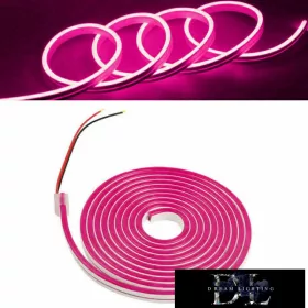   Taśma LED UNIVERSO Neon 12 V 2835-120D-8w/M Różowa IP65 5 m