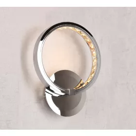 ELDLUX RINGS kinkiet ze szkła kryształowego chrom 8W 4000K