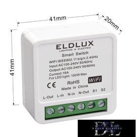  ELDLUX Wyłącznik automatyczny Smart Home WiFi maks. 3860 W/16 A