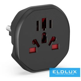  ELDLUX Adapter podróżny (światowy do europejskiego) 230 V/10 A/2300 W