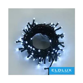   WISDOM fényfüzér hideg fényű 180LED 9m zöld kábellel 8 fun. IP44