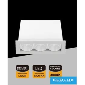   UNIVERSO wpuszczana lampa punktowa 6 W 401 lm 3000 K 24° IP20 69 x 31 mm biała