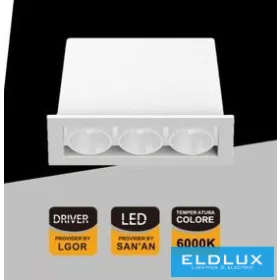   UNIVERSO wpuszczany reflektor punktowy 6 W 360 lm 6000 K 24° IP20 69 x 31 mm biały