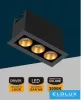 UNIVERSO wpuszczana lampa punktowa 6W 401lm 3000k 24° IP20 69x31mm czarno-złota