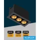 UNIVERSO wpuszczana lampa punktowa 6W 401lm 3000k 24° IP20 69x31mm czarno-złota