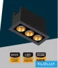 UNIVERSO wpuszczany reflektor punktowy 6 W 360 lm 6000 K 24° IP20 69 x 31 mm czarny/złoty