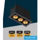 UNIVERSO wpuszczane światło punktowe 6W 394lm 4000k 24° IP20 69x31mm czarno-złote