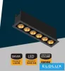 UNIVERSO wpuszczana lampa punktowa 11 W 786 lm 6000 K 24° IP20 132 x 31 mm czarna/złota