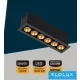 UNIVERSO wpuszczana lampa punktowa 11 W 786 lm 6000 K 24° IP20 132 x 31 mm czarna/złota