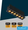 UNIVERSO wpuszczana lampa punktowa 11 W 864 lm 4000 K 24° IP20 132 x 31 mm czarna/złota