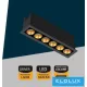 UNIVERSO wpuszczana lampa punktowa 11 W 864 lm 4000 K 24° IP20 132 x 31 mm czarna/złota