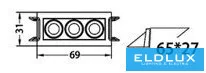 UNIVERSO wpuszczana lampa punktowa 11 W 864 lm 4000 K 24° IP20 132 x 31 mm czarna/złota