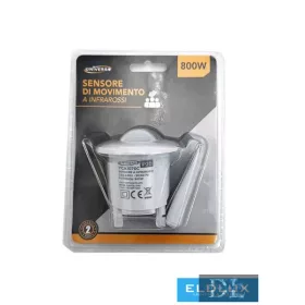  UNIVERSO Wpuszczany czujnik ruchu PIR 800 W 6 m 360° IP20 Biały