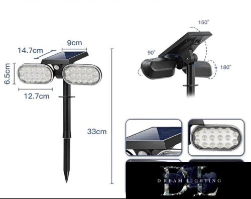 UNIVERSO Lampa solarna PIR 5 V 2 W 200 lm 6500 k IP65 czarna
