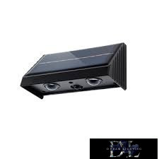 UNIVERSO Solarowa lampa ścienna 5V 0,8W 30lm 3000k IP65 czarna 142x80x73mm