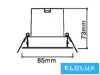 UNIVERSO Lampa punktowa 10 W 6500 K 645 lm 27° RA90 ∅85×73 mm wycięcie: D75 IP20 biały