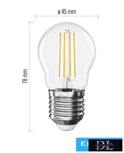 Żarówka LED EMOS Filament Mini Globe / E27 / 1,8 W (25 W) / 250 lm / Ciepła biel