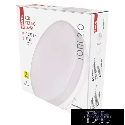 Lampa LED EMOS TORI okrągła 15 W 1250 lm NW IP54 biała