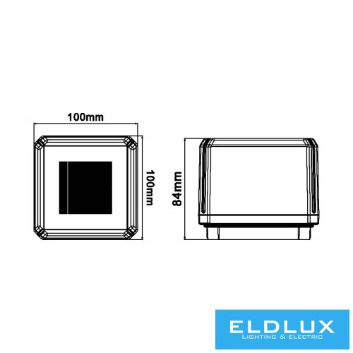 UNIVERSO Lampa słupowa zasilana energią słoneczną 3,2 V-1 Ah 5 V-0,8 W 60 lm CCT.kap IP65 Czarna 100 x 100 x 84 mm